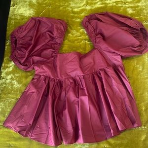 En Saison, large burgundy tie back shirt - nwt